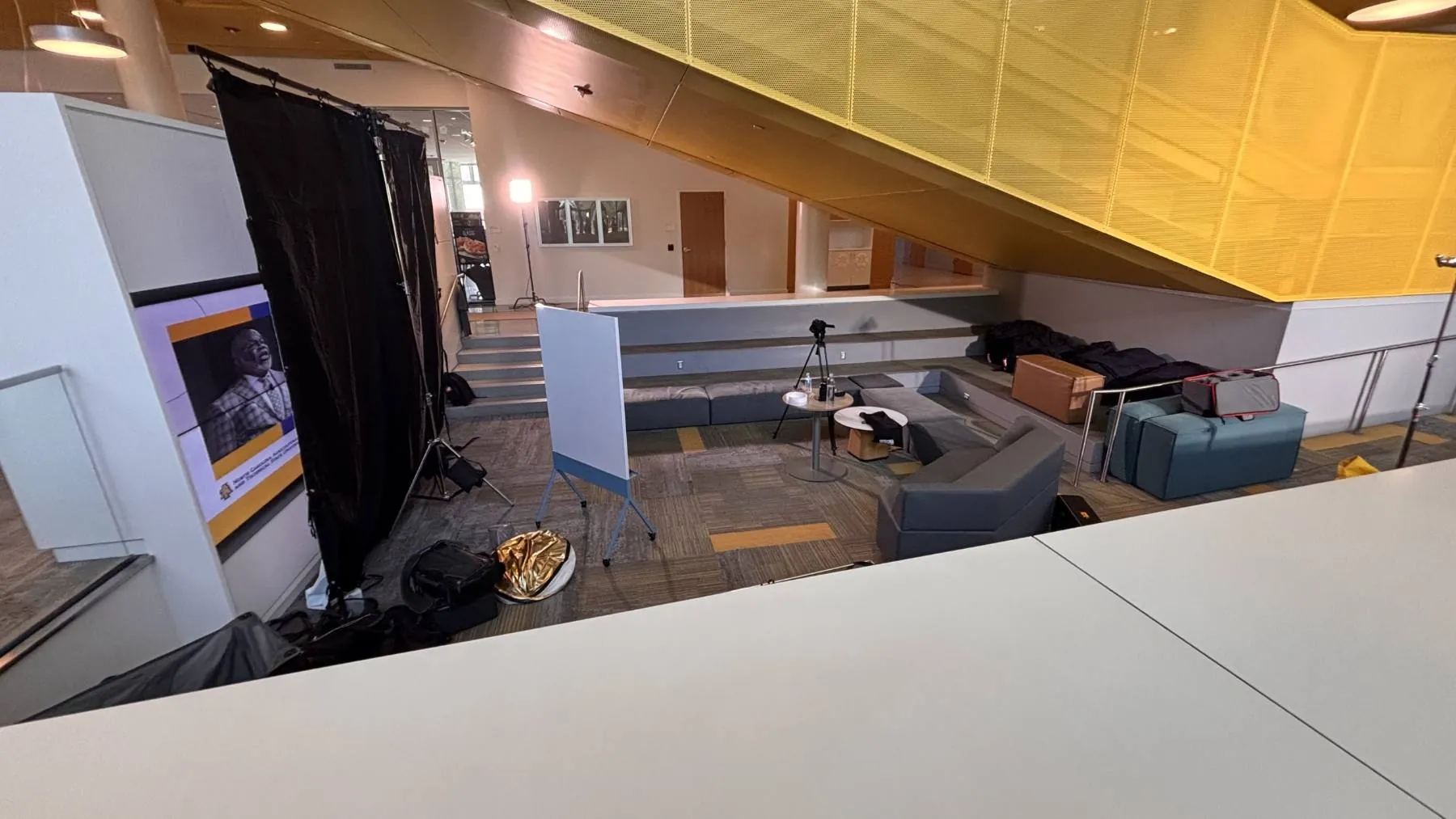 Interview lighting setup